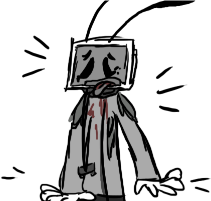 He Hung Himself With A Guitar String By Rat-paws - Illustration (600x401)