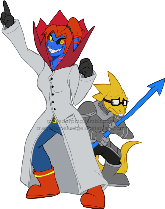 [art] Undyne Would Make A Terrifying Mad Scientist - Mad Alphys (576x729)