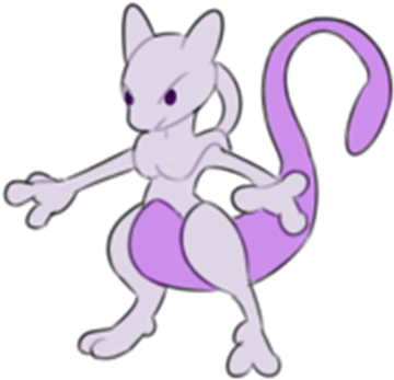 Doodle Mewtwo - Mewtwo (420x420)