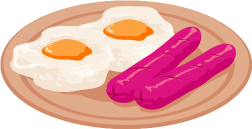 Breakfast Toast Ham And Eggs Fried Egg Bacon - Breakfast Toast Ham And Eggs Fried Egg Bacon (500x500)