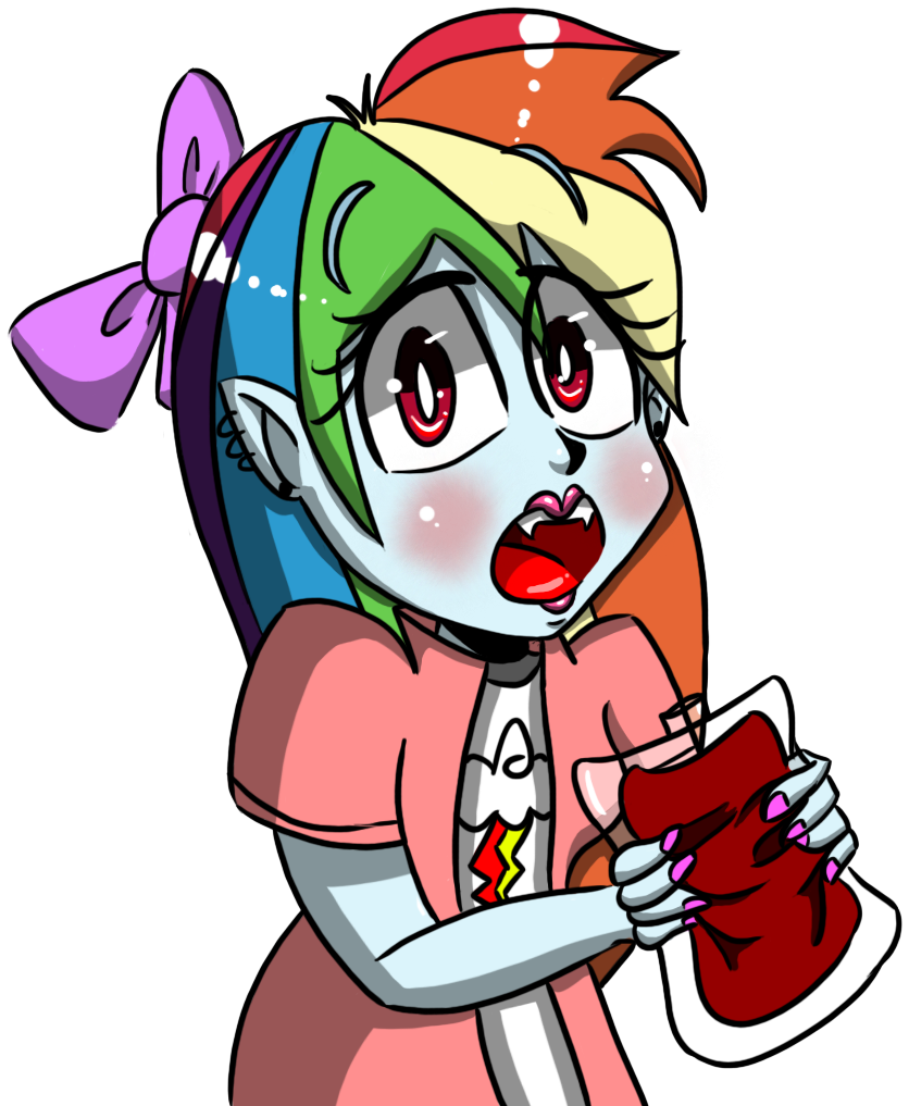 M60-carnifex 7 8 Art Trade - Rainbow Dash Vampire (884x1060)