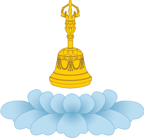 Blue Lotus With Vajra Bell - Illustration (506x483)