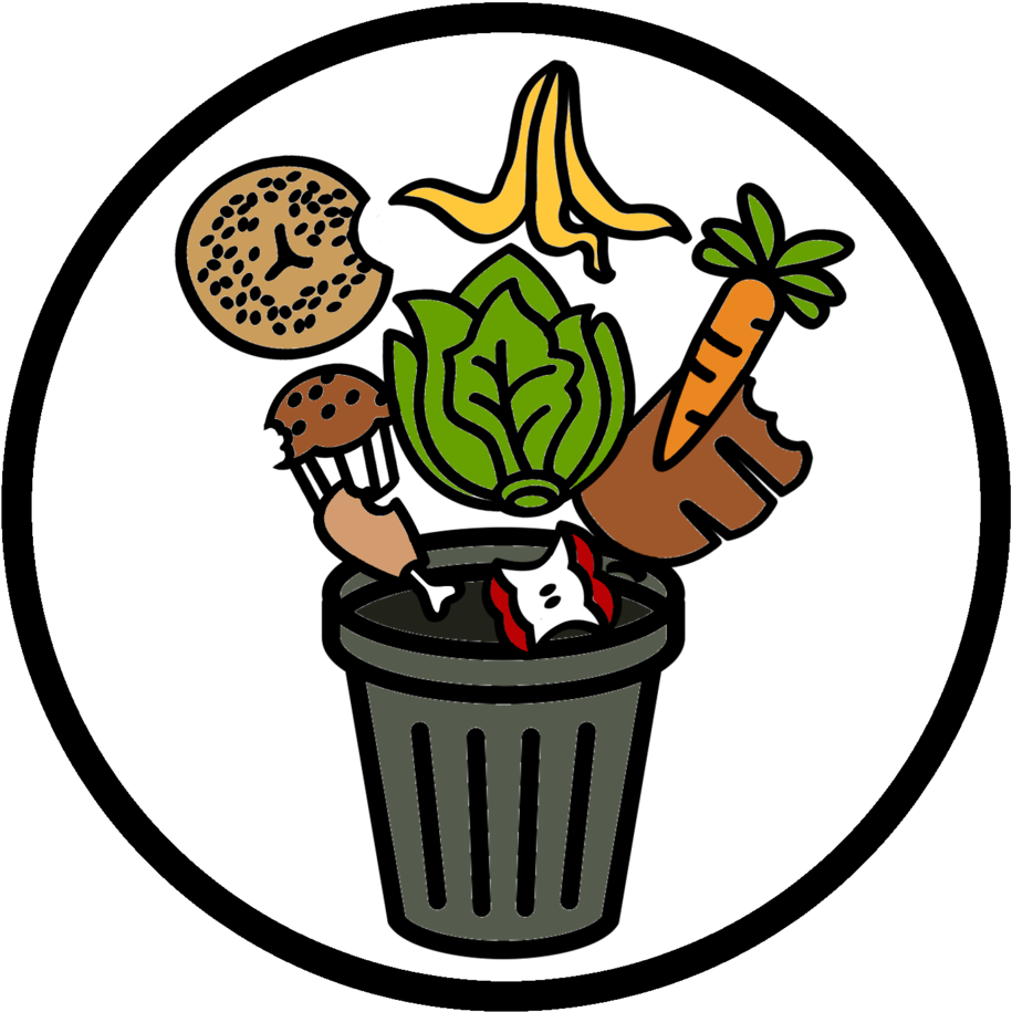 Contact - Food Waste Bin Cartoon - (1000x984) Png Clipart Download, image size:915x915