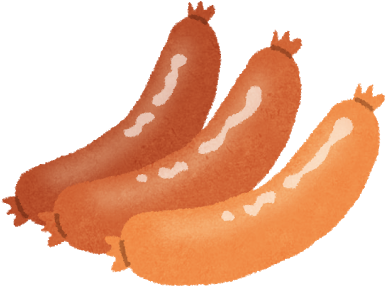 今日やって楽しかったゲームをひとつご紹介。 タイトル：sausage - ソーセージ イラスト 無料 (400x303)