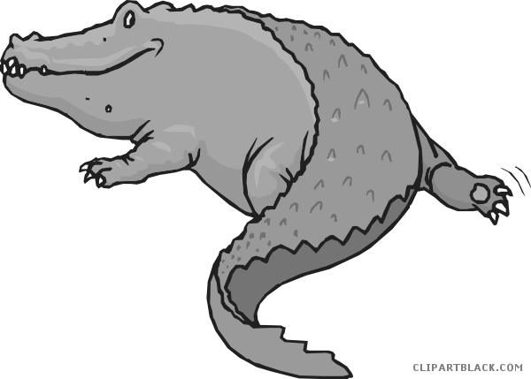Alligator Animal Free Black White Clipart Images Clipartblack - La Guerra De Los Yacares (600x429)