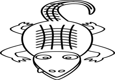 Alligator Cartoon Clip Art Line Studiofibonacci Coloring - ภาพ ลาย เส้น จระเข้ (476x333)