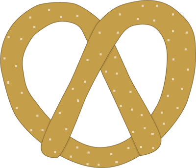 Bread Roll Clipart Cute - Pretzel Clip Art (400x343)