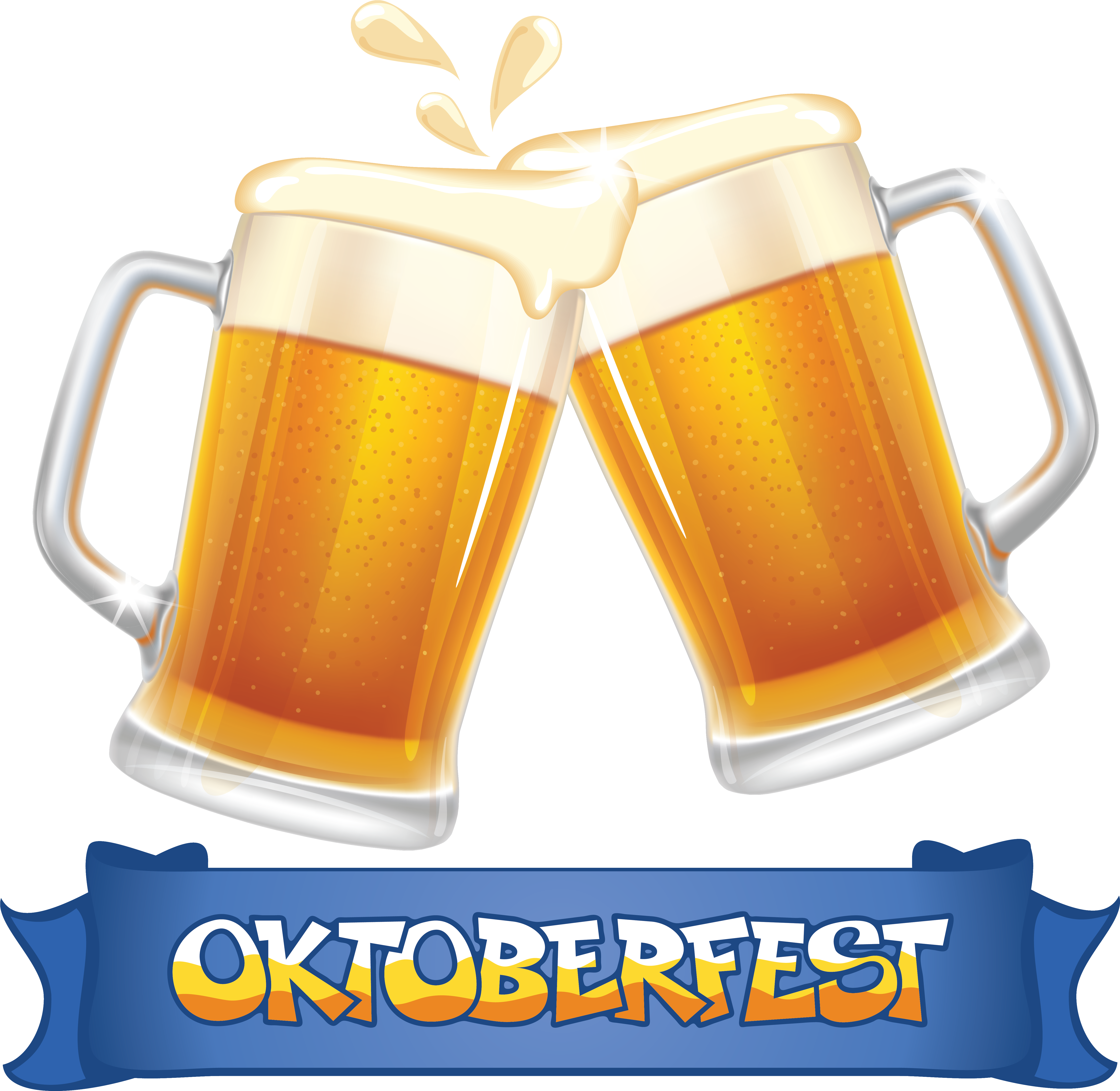 Beer Glassware Oktoberfest Clip Art - Beer Mug Cheers Clipart (5917x5773)