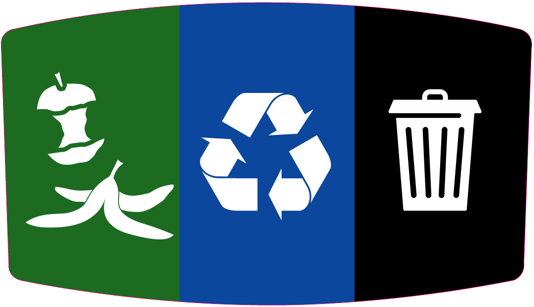 Compost Recycling & Waste Poster - Blue Recycle (1108x641)