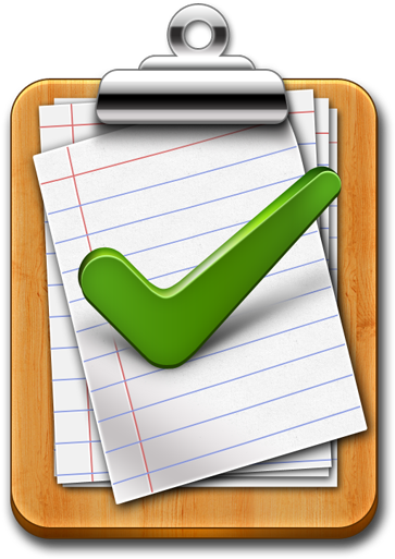 Preview Of The Icon - Check Mark On Clipboard (512x512)