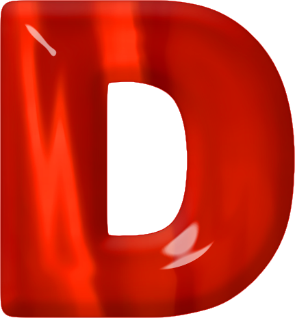 Letter D - Letter D Color Red (431x465)