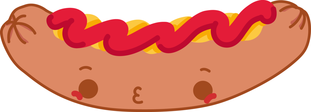 Sausage Hotdog Pedro By Hittendesign - Kawaii Sausage (1024x371)