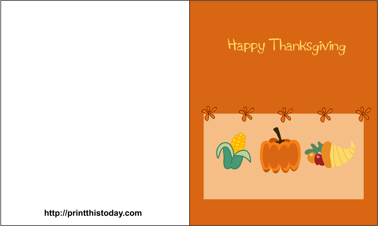 Thanksgiving Card Templates For Free Happy Easter - Pumpkin (1650x1275)