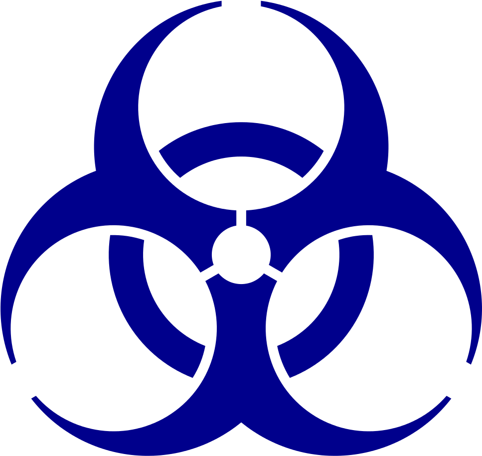 Biohazard Symbol - Biohazard Symbol Blue (1024x1024)