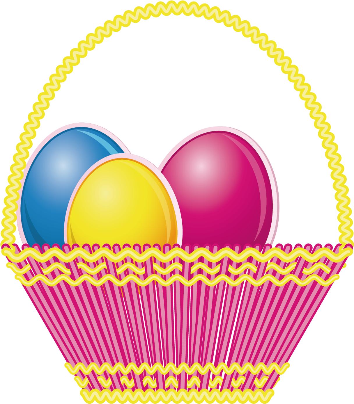 Easter Bunny Easter Basket Clip Art - Easter Bunny Easter Basket Clip Art (1500x1500)