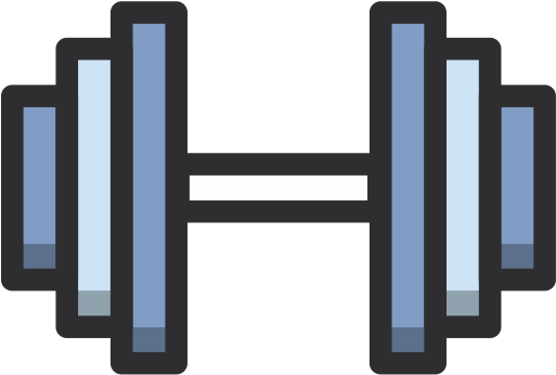 Related Weight Clipart Transparent - Dumbbell (512x512)