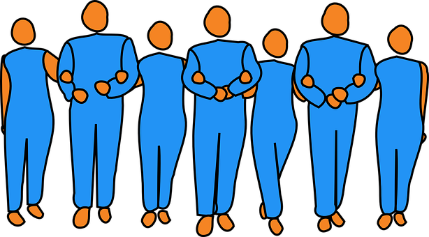 Men, Team, Women, Blue, Craftsmen - Teamwork Cliparts (614x340)