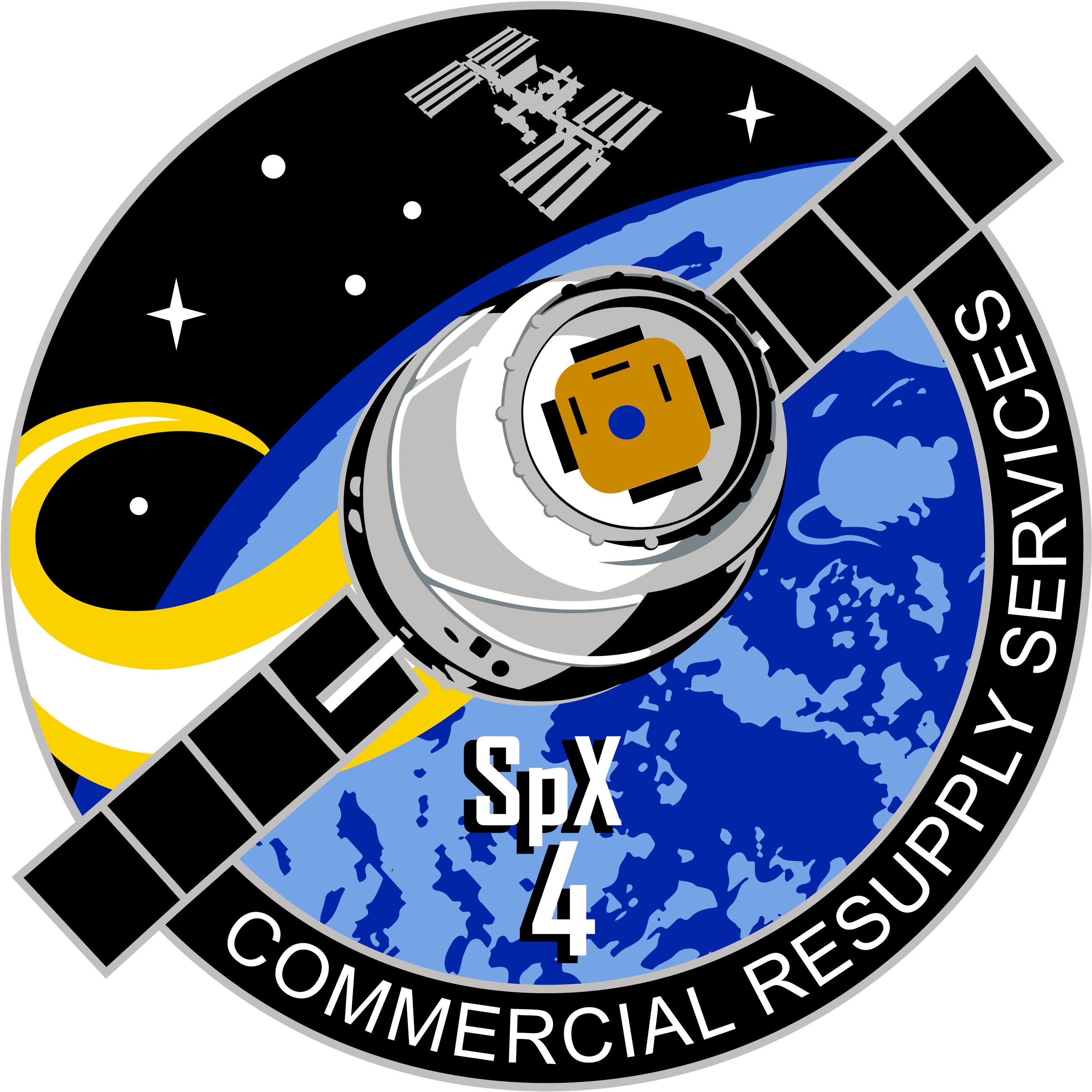 Spacex Crs-4 Patch - Spacex Patch (2616x2616)