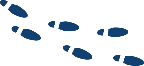 Footprints - Identity Theft Clipart Transparent (596x276)