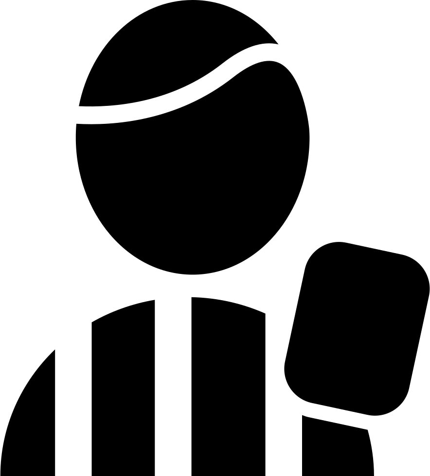 Football Referee Raising Card Comments - Icono Arbitro Png (884x980)