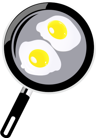 Fried Egg Cartoon Clip Art - Illustration (500x500)