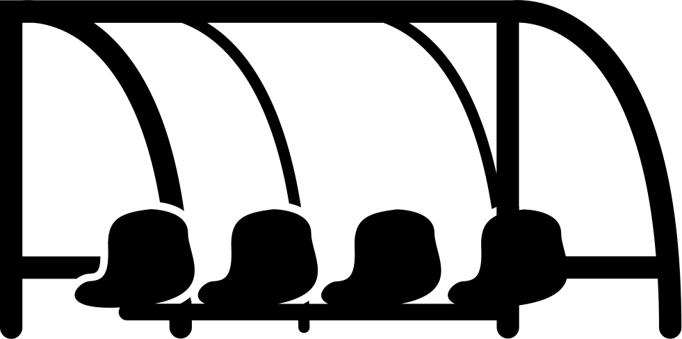 Football Team Bench Comments - Football Png Icon Black (981x488)