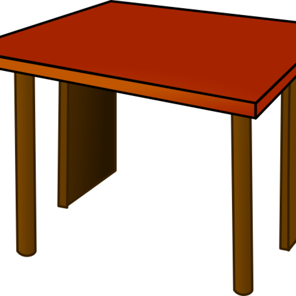Table Clipart Table Top Wood Clip Art At Clker Vector - Furniture (1024x1024)