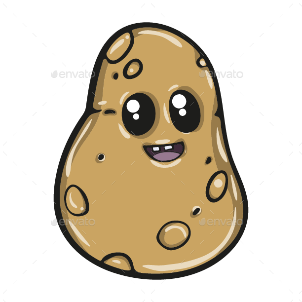 12 Cute Cartoon Vegetables Set By Shallunarula Graphicriver - Cute Food Png Cartoon (612x612)