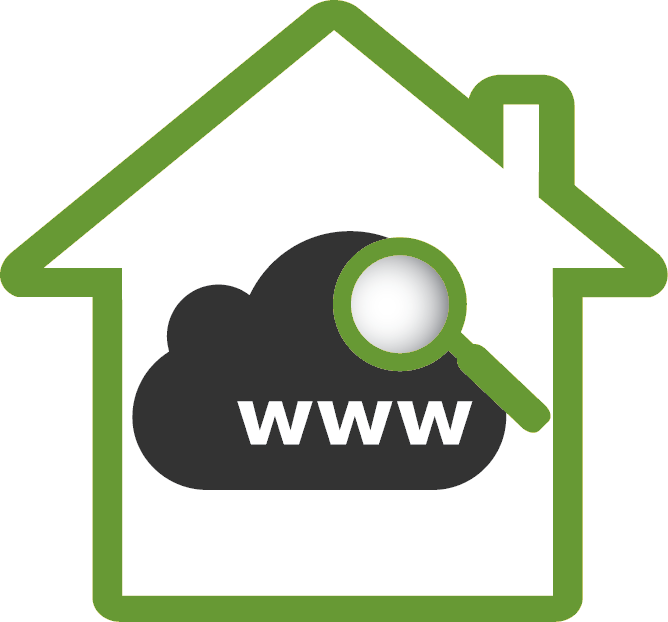 Family Cybertrack™ Monitoring - House And Key Logo Real Estate (668x622)