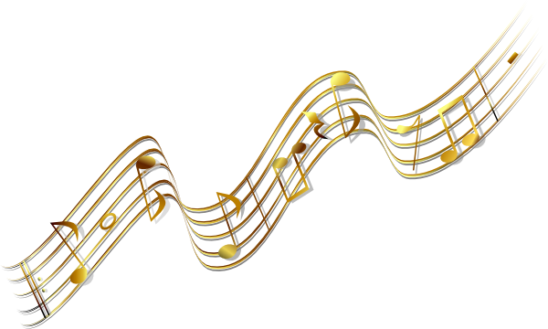 Gold Music Banner Clip Art At Clker Com Vector Clip - Music Notes Png (600x360)