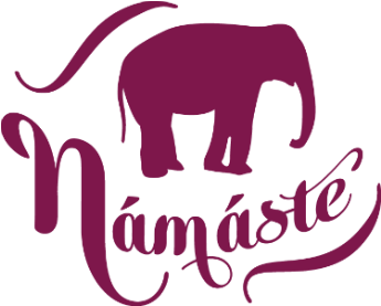 Yoga Namaste Elephant Temporary Tattoo - Wall Decal (500x364)