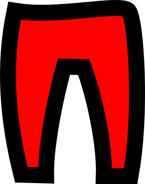 Red Trousers Clip Art - Red Trousers Clip Art (468x594)