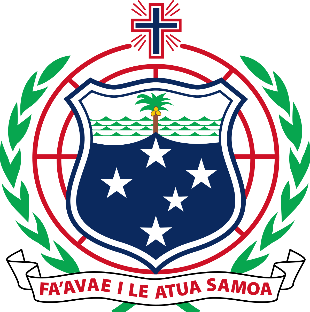 Samoa Coat Of Arms (1200x1208)