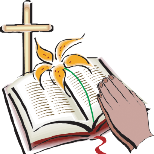 Cross And Open Bible Clipart (512x512)
