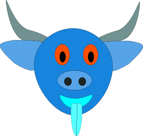 Bull Vector Clip Art - Horn (600x573)