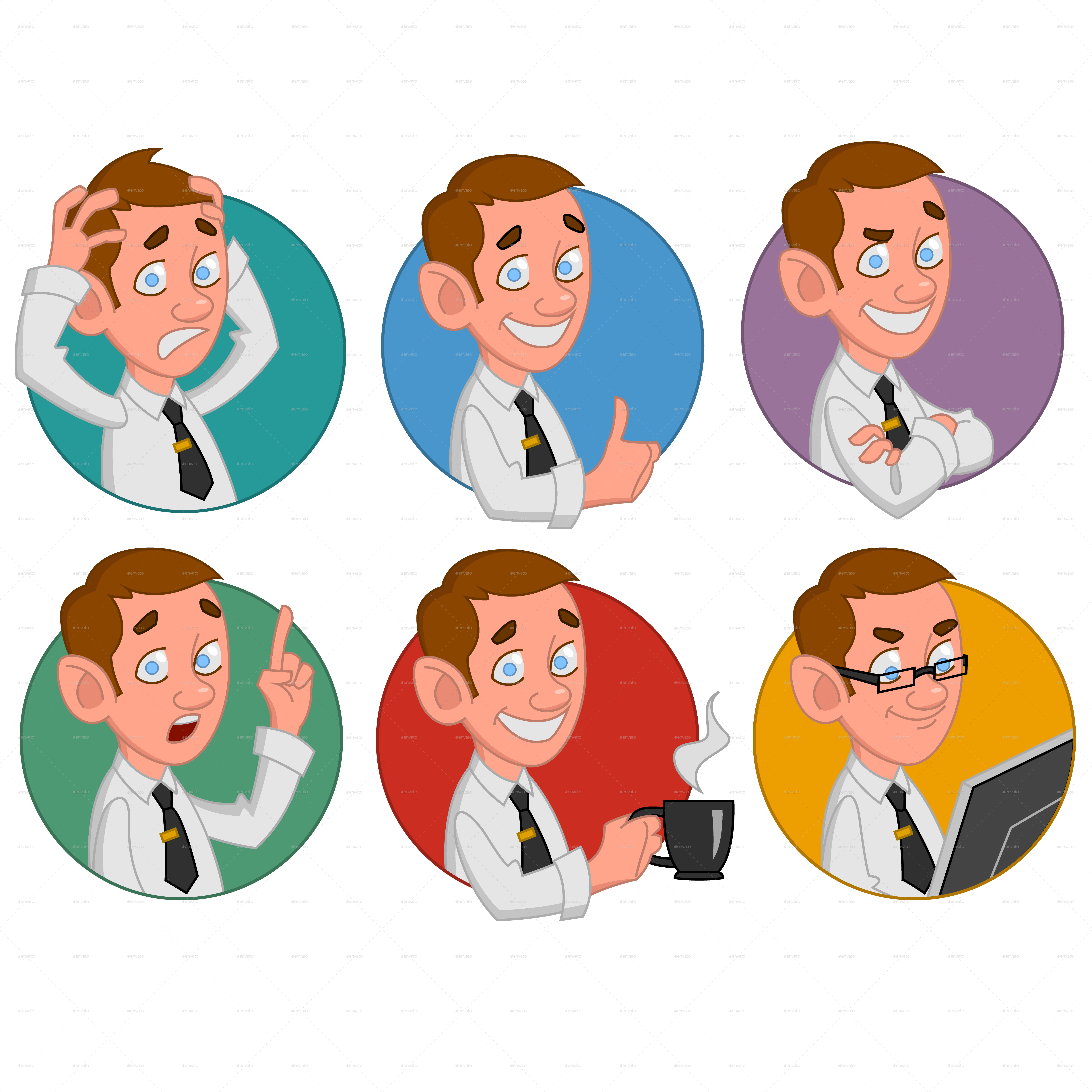 Avatars Of Office Worker Avatars Of Office Worker - Office Worker Png (6000x6000)