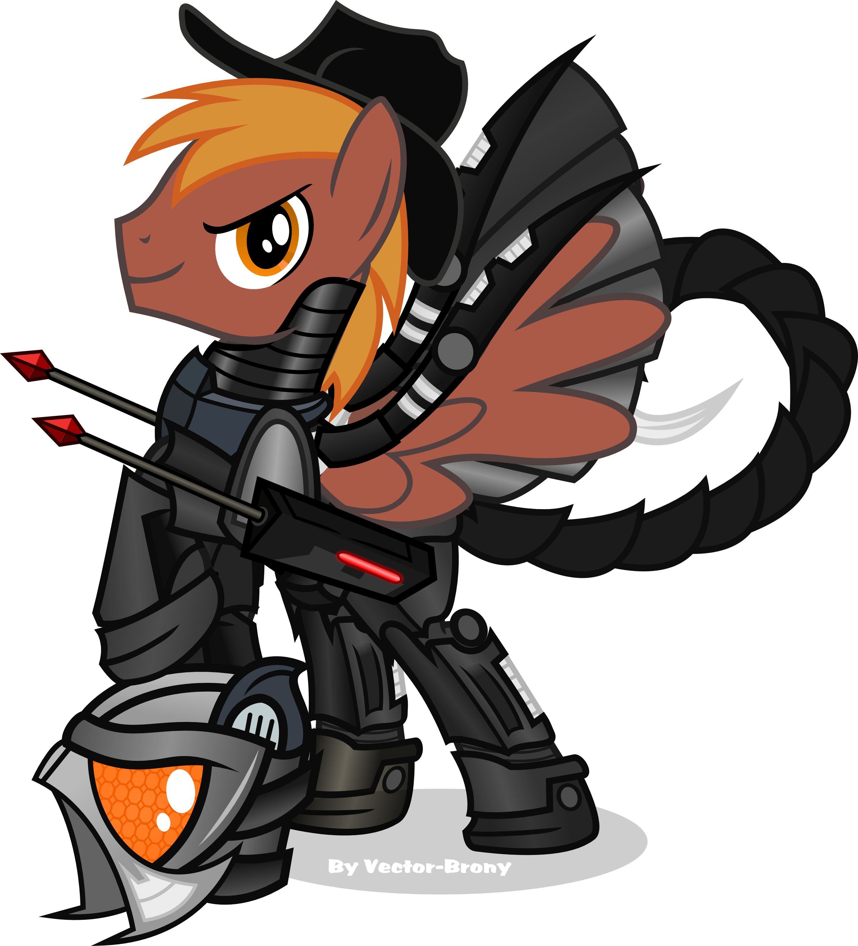 Calamity In His Enclave Armour By Vector-brony - Enclave Armor Fallout Equestria (2815x3105)