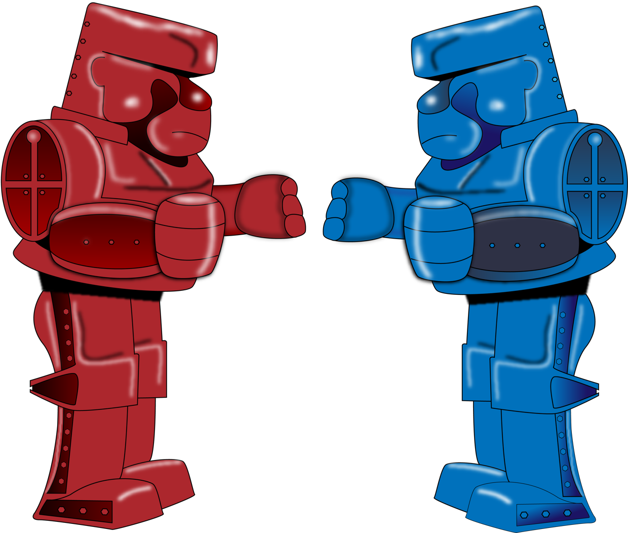 Rock 'em Sock 'em Robots Graphic Design Clip Art - Rock Em Sock Em Robots Cartoon (1240x1096)