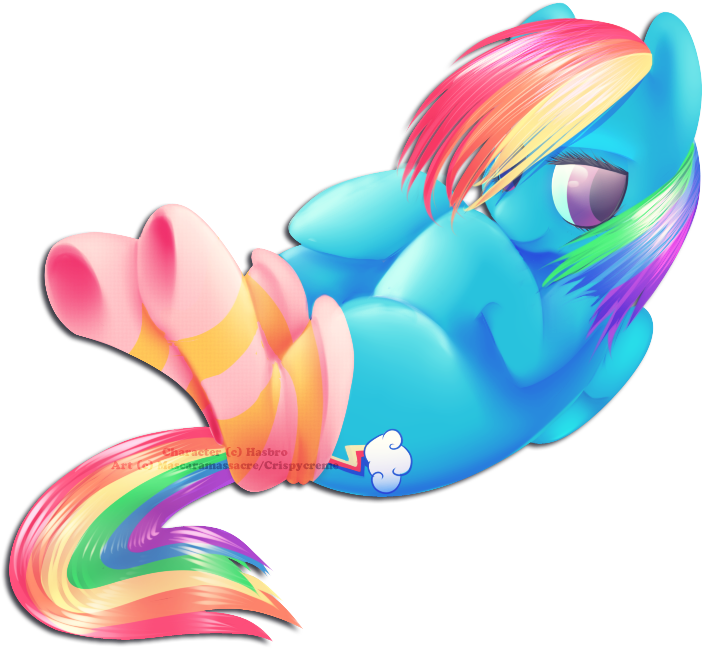 Rainbow Dash In Socks By Crispycreme - Rainbow Dash In Socks (756x661)
