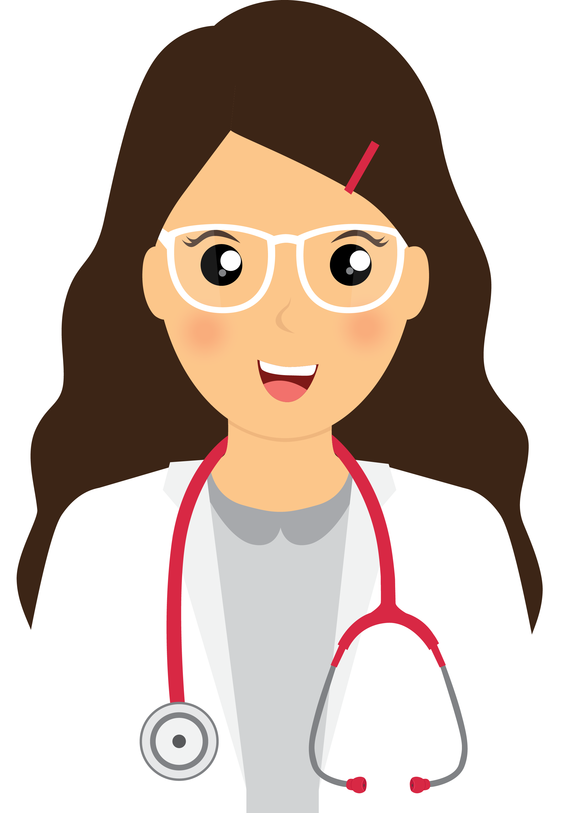 These Are Spots That Drift Through Your Field Of Vision - Female Doctor Cartoon Png (2139x3095)