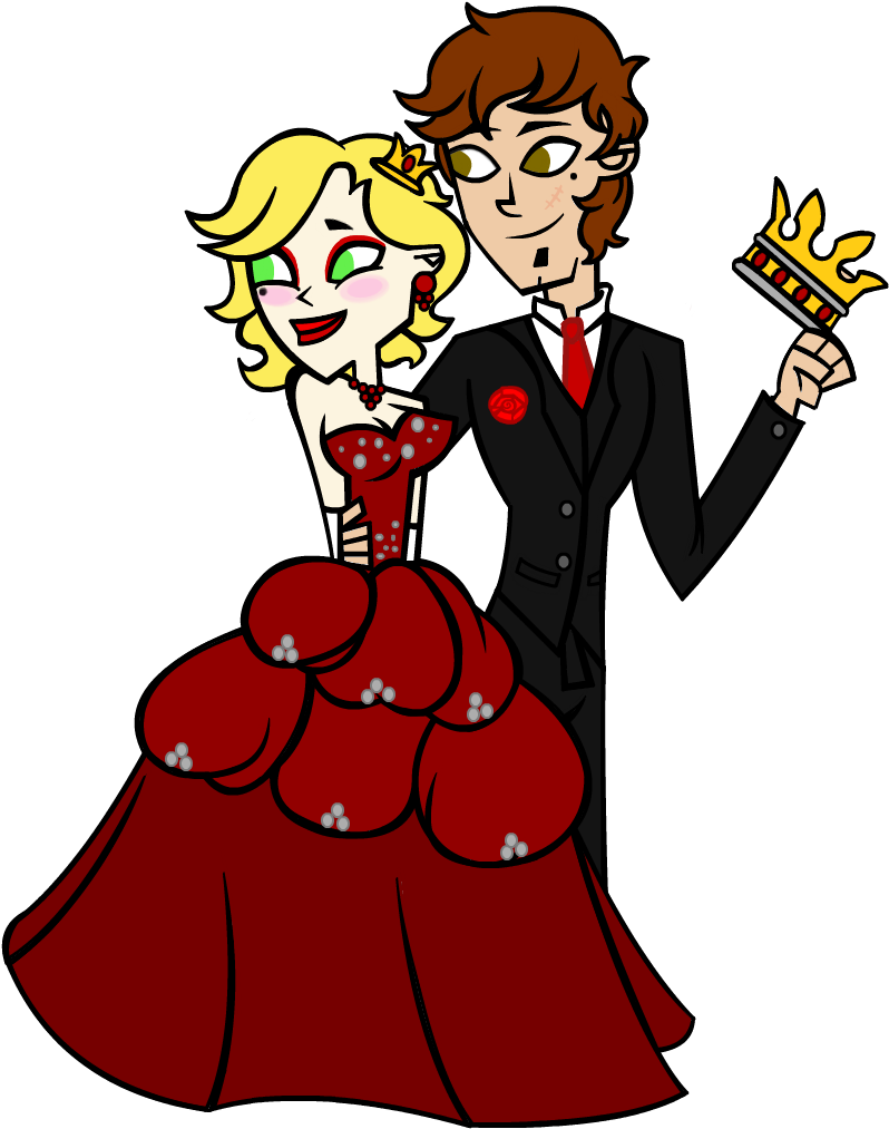 Prom King And Queen Of Hearts Prom Collab By Creative - Prom Cartoon (798x1028)