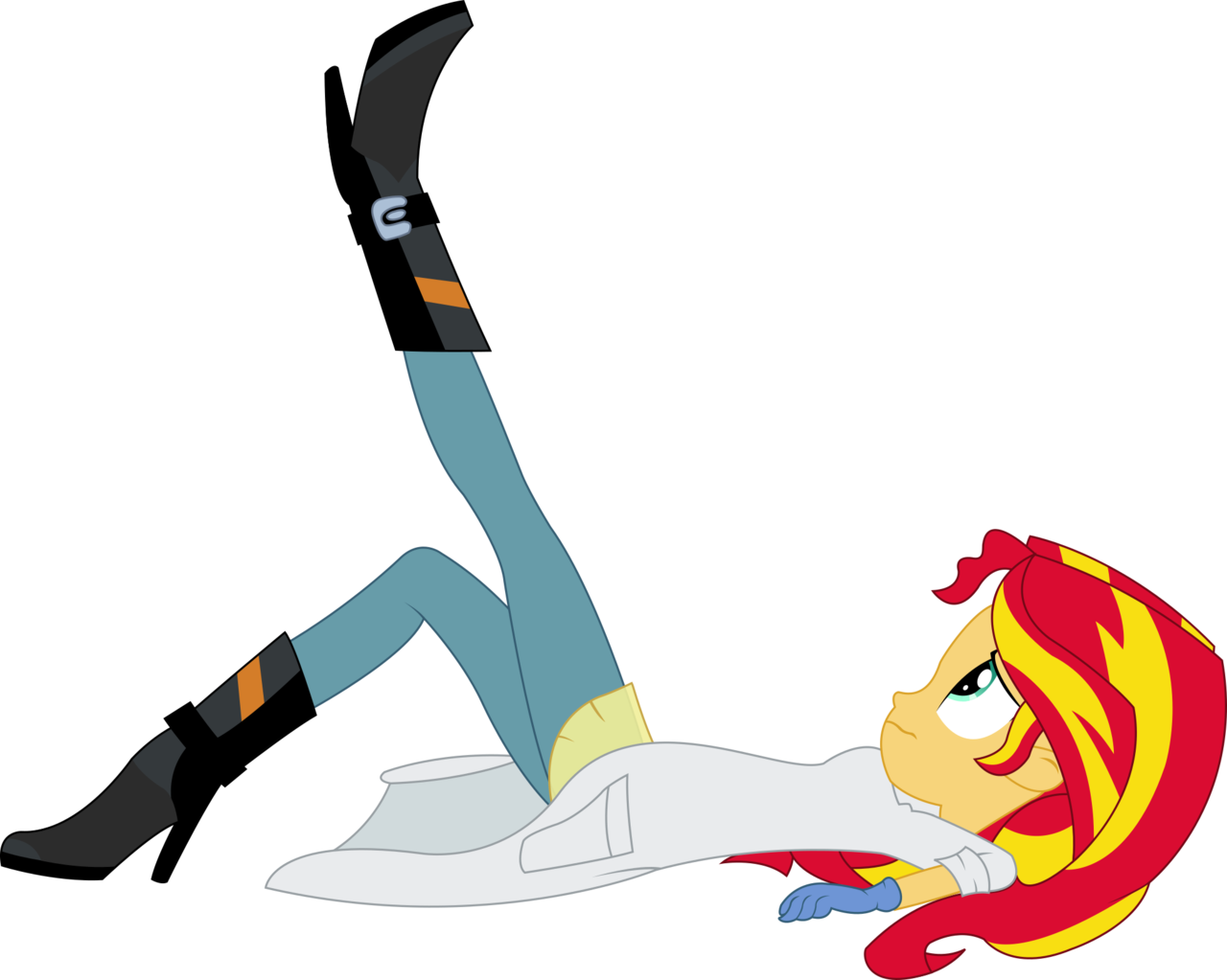 Sketchmcreations, Boots, Clothes, Equestria Girls, - Sunset Shimmer Fallen (1280x1023)