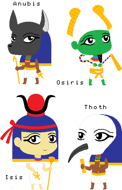 Egyptian - Gods Of Egypt Cartoon (428x670)
