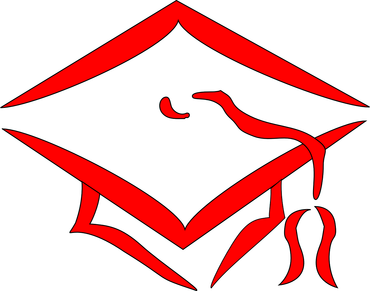 Cap University Red Transparent Image - Red Graduation Cap Clip Art (1920x1510)