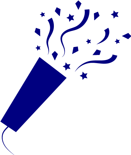 Navy Blue Confetti 2 Icon - Pink Confetti Transparent Icon (512x512)