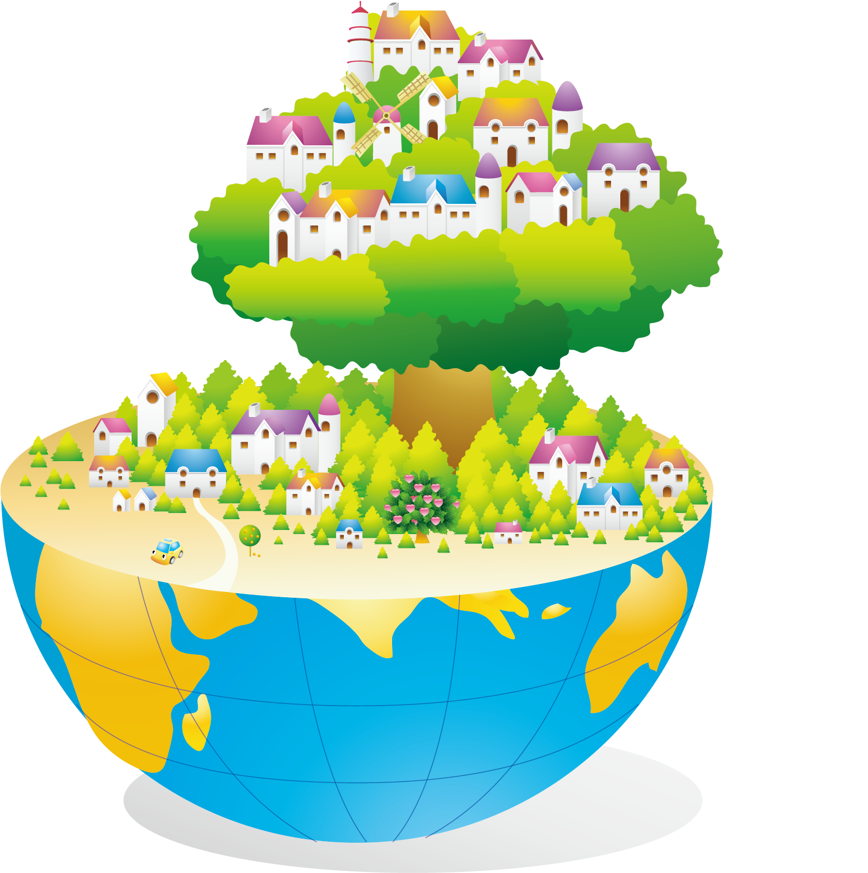 Global Village Poster Graphic Design - Earth (1763x1734)