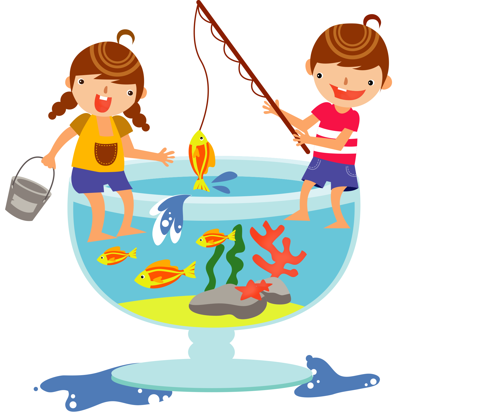 Angling Recreation Cartoon Child Illustration - Kids Fishing Png (1966x1704)