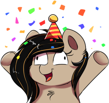 Ravensunart, Cheering, Confetti, Cute, Female, Frog - Cartoon (400x400)