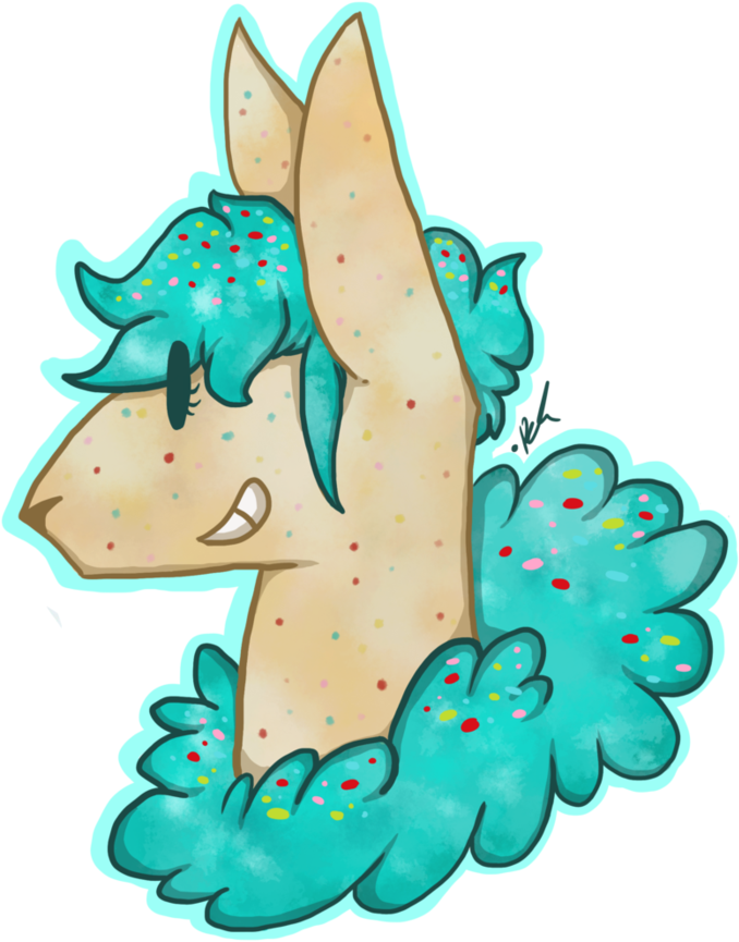 Confetti Cake Llama By Darkgrayskies045 - Illustration (894x894)