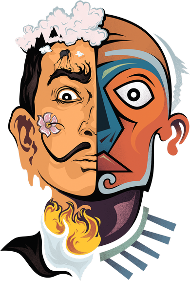 Dali And Picasso Exhibition Opens In Ulaanbaatar - Lietuvos Dailininku Žymiausi Darbai (390x575)